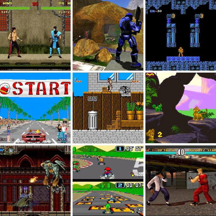 Retro spilkonsol-sæt med trådløse controllere og tilbehør. Genoplev 15.000+ klassiske spil.