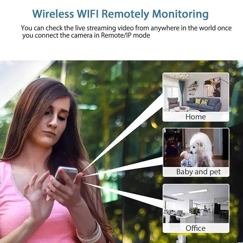 Kompakt 1080p HD WLAN-kamera med diskret design, ideel til diskret overvågning og installation i ethvert miljø.