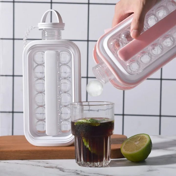 "Kompakte Eiswürfelmaschine mit schneller Eisproduktion, robustem transparentem Gehäuse, ideal für Küchen und Bars."