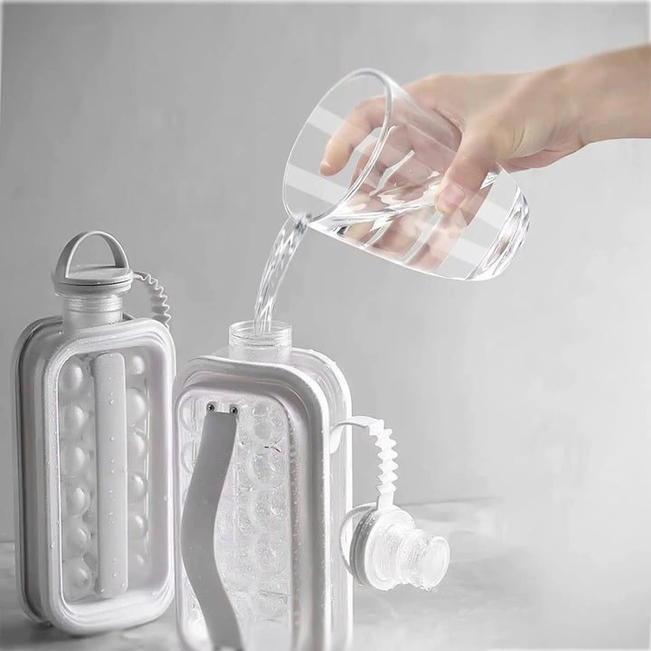 "Kompakte Eiswürfelmaschine mit schneller Eisproduktion, robustem transparentem Gehäuse, ideal für Küchen und Bars."