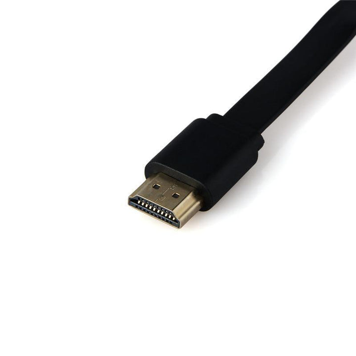 En sort, rund, kompakt trådløs videostreamer, egnet til 1080p HD-multimedie-streaming.