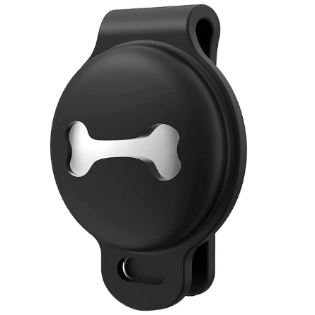 Kompakt GPS-tracker til hunde, sporing i realtid, nem at sætte på halsbåndet, farverig og effektiv.