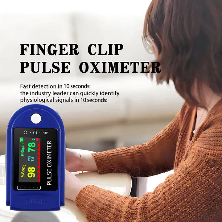 Kompakt pulsoximeter og blodsukkermåler sæt for nem transport og måling af vitaler overalt.