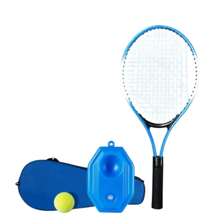 Udendørs tennissæt til børn. Inkluderer ketsjer, bold og opspringstræner for forbedret træning.