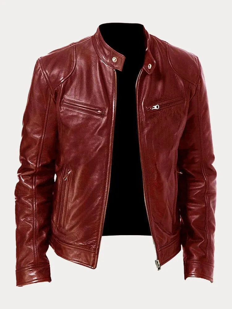 Kort dame bikerjakke i rå stil. Moderne pasform og klassisk look, perfekt som stilfuld overgangsjakke.