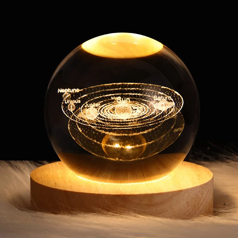 Kosmisk 3D galakse lampe med stjerner, perfekt til magisk indendørsbelysning og stemning.
