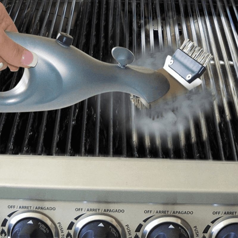 Effektiv BBQ-rengøringsbørste til alle grillriste, ergonomisk og kemikaliefri for stribefri renhed.