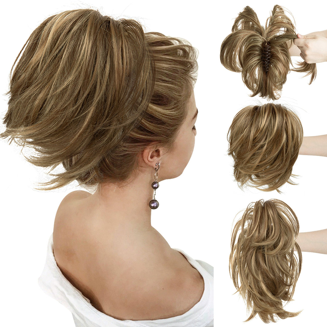 Stylingværktøj for hestehale: Kvinde Hår Volume Pony Wrap giver dig nemt mere fylde.