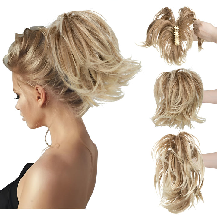 Elegant og hurtig hestehale styling med Kvinde Hår Volume Pony Wrap. Tilføjer volumen.