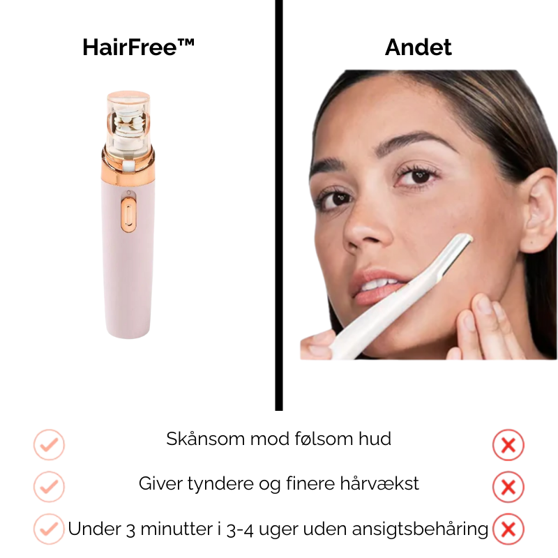 Kompakt ansigtsepilator i pen-størrelse til kvinder, ideel for smertefri hårfjerning på farten.