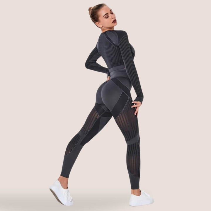 Kvinder stræk leggings med anti-cellulite funktion. Formgivende & behagelige højtaljede træningsbukser.