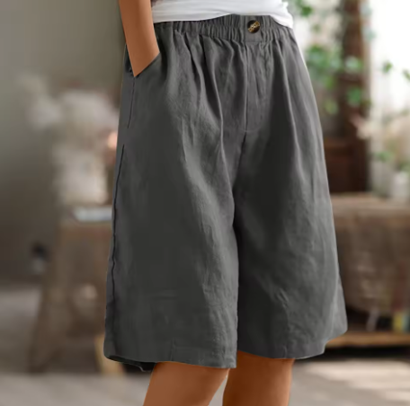 Komfortable dameløse shorts i stilrent design, ideelle til casual sommerbeklædning.