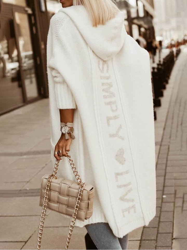 Trendy efterårs hættetrøje til kvinder, oversized med unikt print, langærmet for varme.