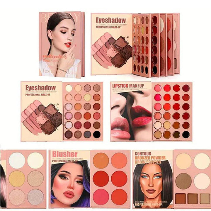 5-sidet øjenskyggepalette med 67 farver til kvinder. Skab dit perfekte look med langtidsholdbar makeup.