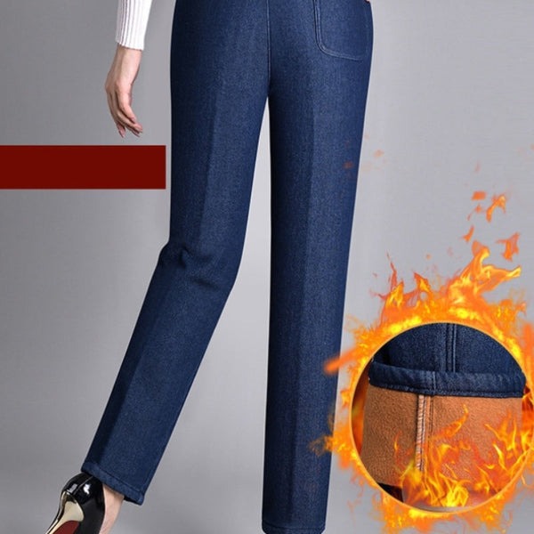 Stilfulde & behagelige kvindejeans. Bukser m/elastiktalje & sidelommer. Perfekt for moderne dametøj.