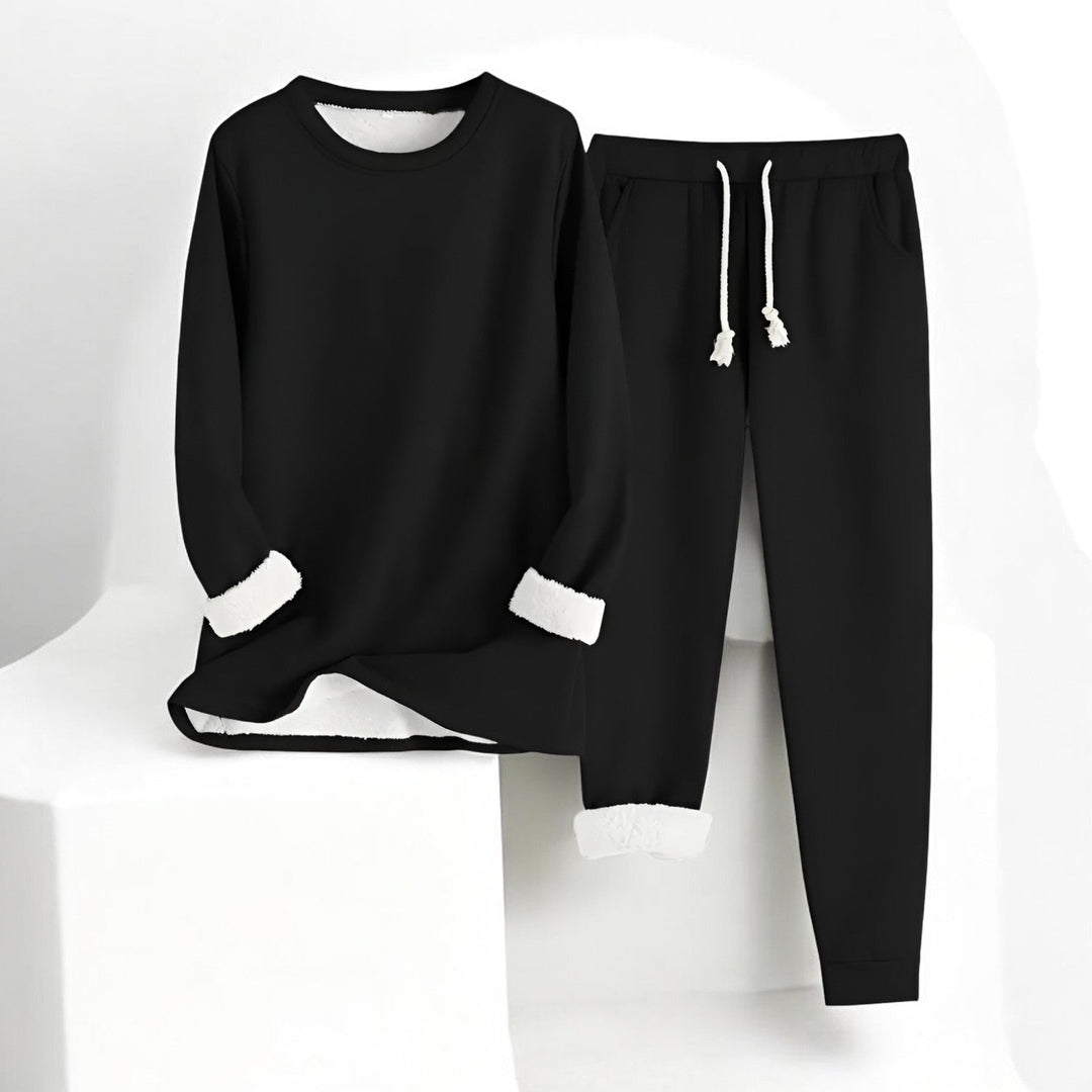 Kvinder: Varmt termisk fleece-sæt, ideelt vintertøj for ultimativ komfort og hygge derhjemme.