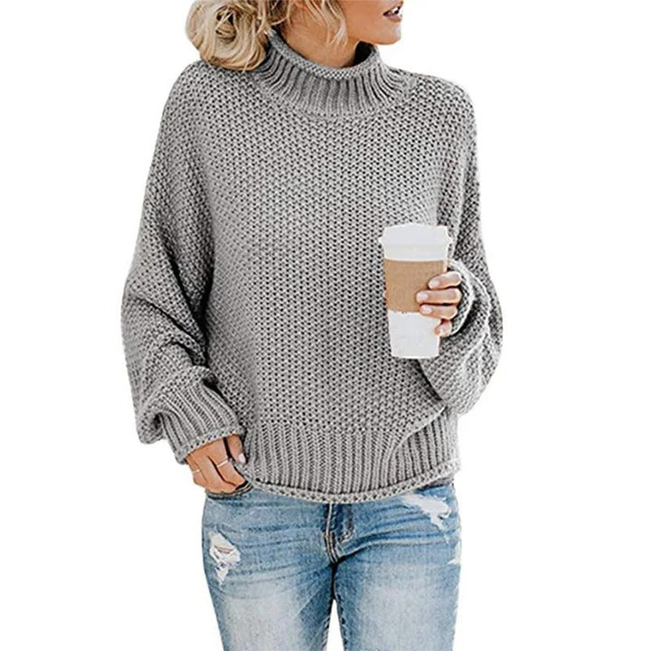 Strukturstrikket kvinders sweater, blød og åndbar, for et afslappet, stilfuldt look og optimal komfort.