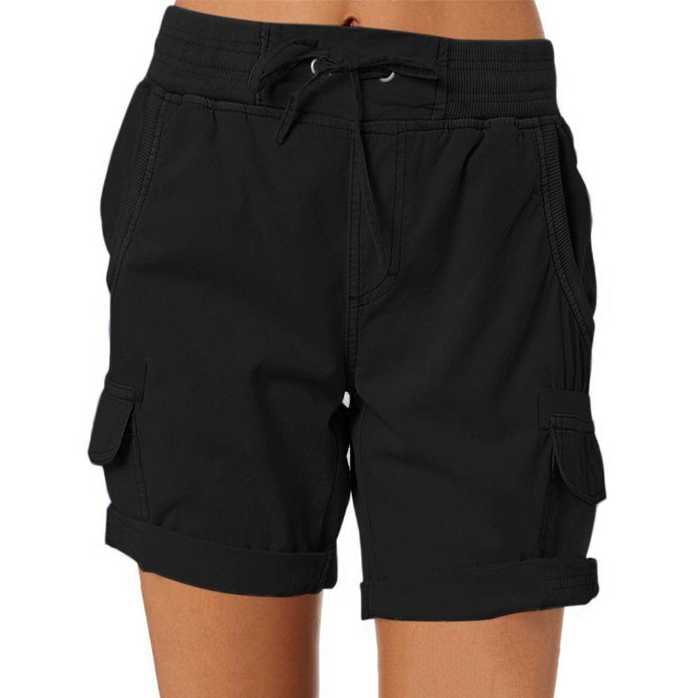 Kvinders EasyBreeze højtaljede shorts i afslappet stil, perfekt til sommer og fritid.