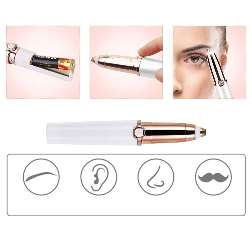 Smertefri LumaSilk ansigtshårfjerner giver glat hud. Ideel til hurtig ansigtspleje og personlig pleje.