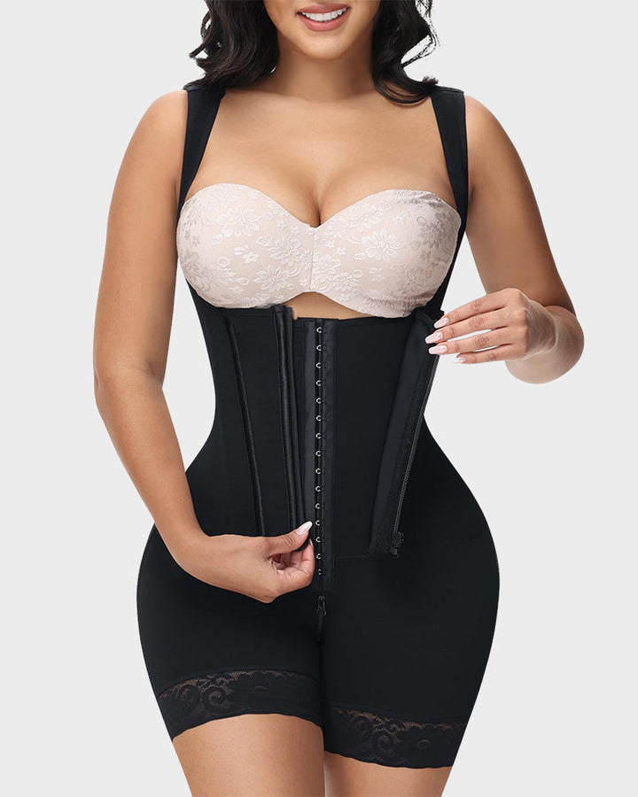 Kvinders shapewear bodysuit for glat talje, mavekontrol & løftede kurver. Usynligt & slankende til daglig brug.