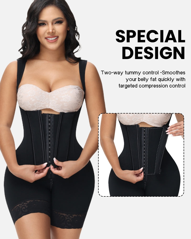 Bodysuit med numseløft, mavekontrol & rygstøtte. Usynligt shapewear til kvinder for en glat figur.