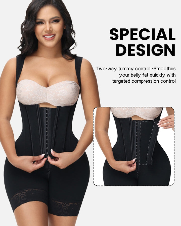 Bodysuit med numseløft, mavekontrol & rygstøtte. Usynligt shapewear til kvinder for en glat figur.