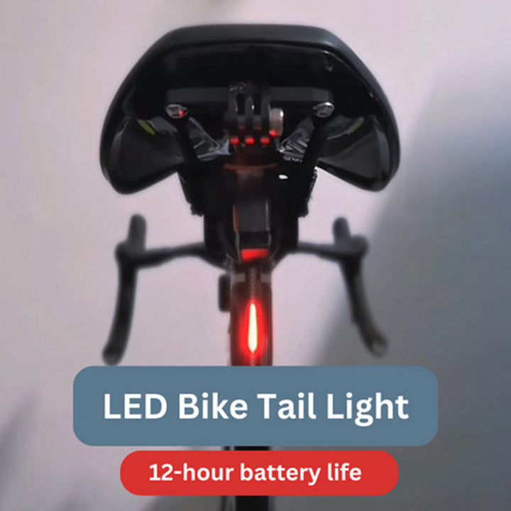 LED Cykelbaglygte: Kompakt, 40 lumen, nem at montere. Stråler intensivt i blå, gul, grøn, lyserød, rød.