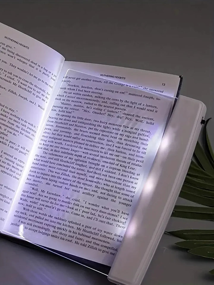Alsidig LED flad læselampe; et must-have for studerende, bogorme og alle, der elsker at læse komfortabelt.