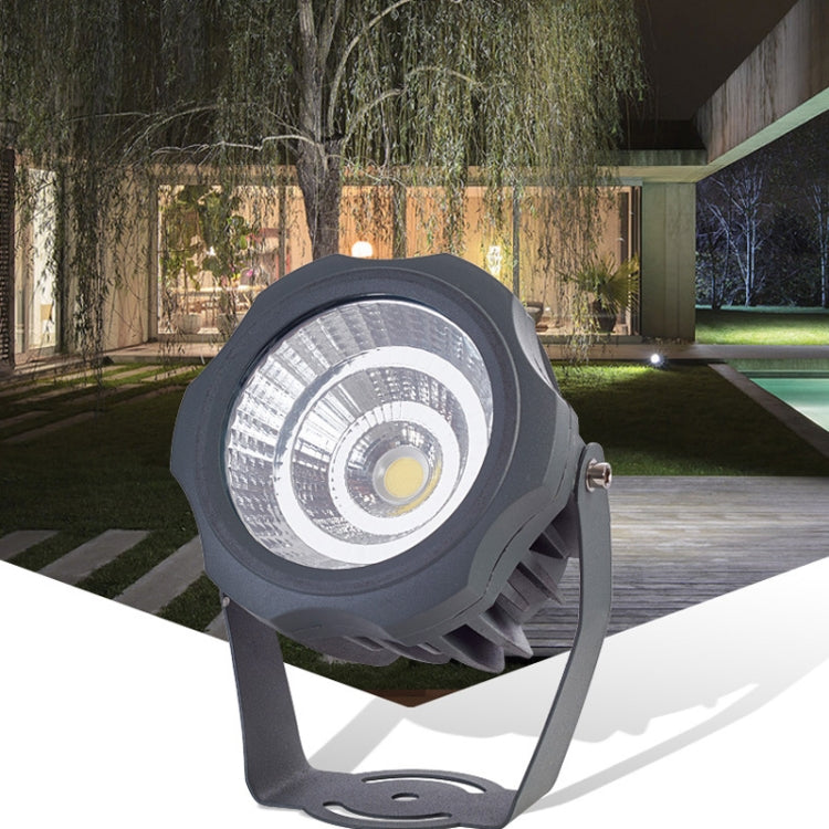 LED-projektør COB-lampe, vejrbestandig, med 7 farver, fremstillet af trykstøbt aluminium, IP65, til udendørs belysning, 360° drejelig