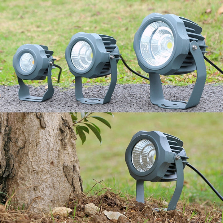 LED COB Projektør, vandtæt, alsidigt farvevalg, robust aluminiumshus, ideel til have- eller gårdsbelysning