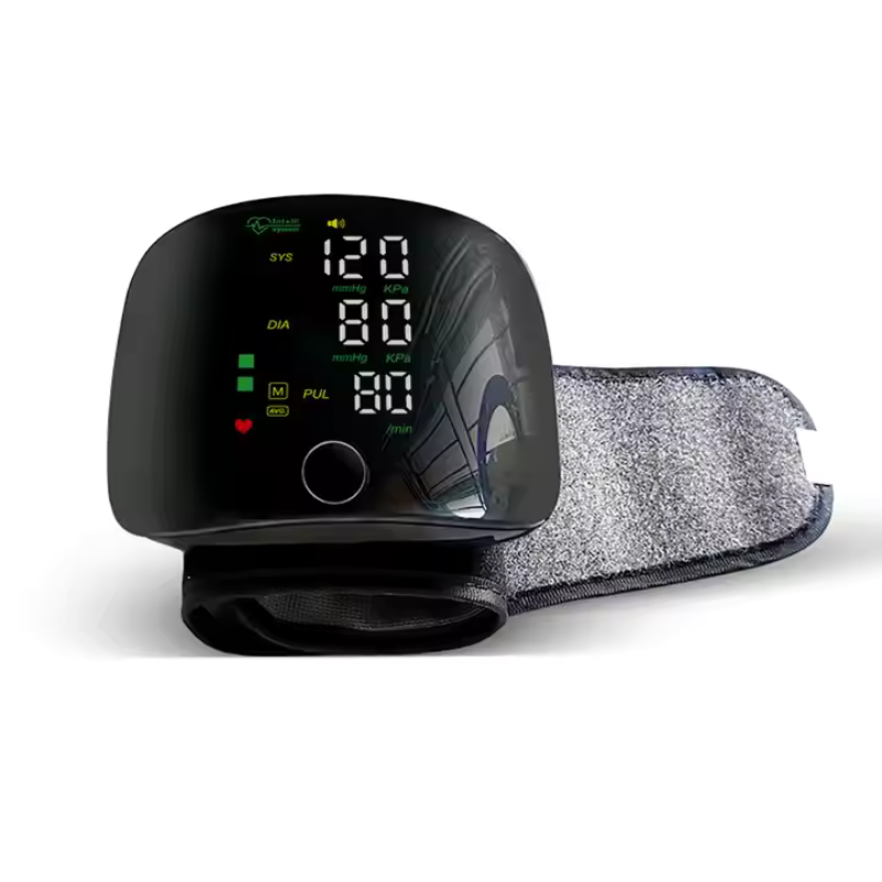 Bærbar håndledsmonitor med LED display til blodtryk. Hurtig og præcis overvågning af puls og blodtryk.