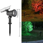 9LED Farvet Lys【Solcelle Spotlight】