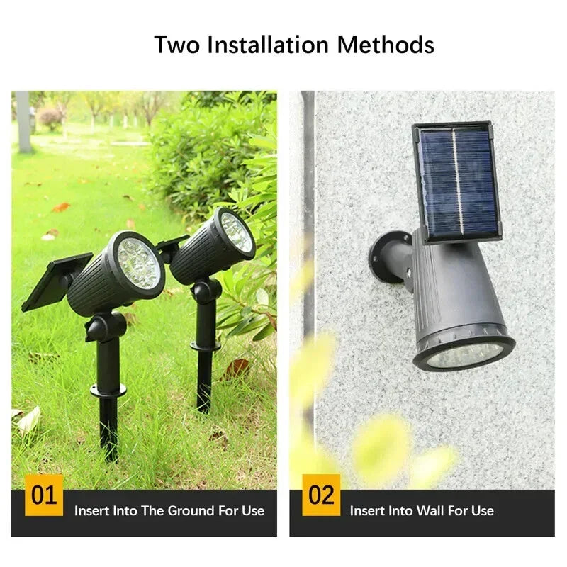 LED Solar Havelampe, vejrbestandig, fokuseret lys, perfekt udendørsbelysning. Ideel til stier og dekorationer.