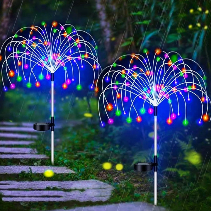 LED solcellelys til udendørs brug, ideel havelampe og stemningsskaber.