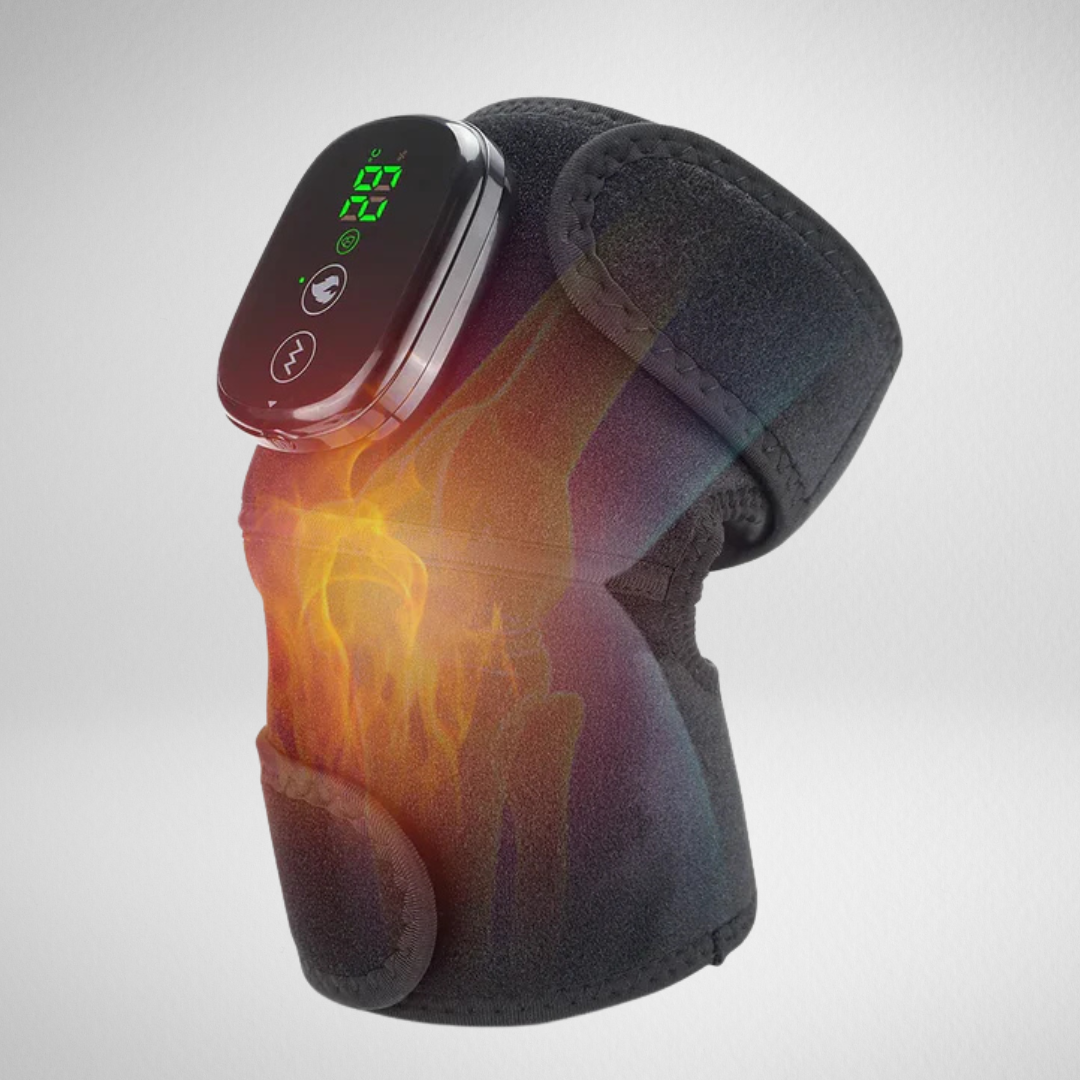 LedLindring knæapparat mod slidgigt, meniskskade. Fremmer restitution med varme- og vibrationsterapi.