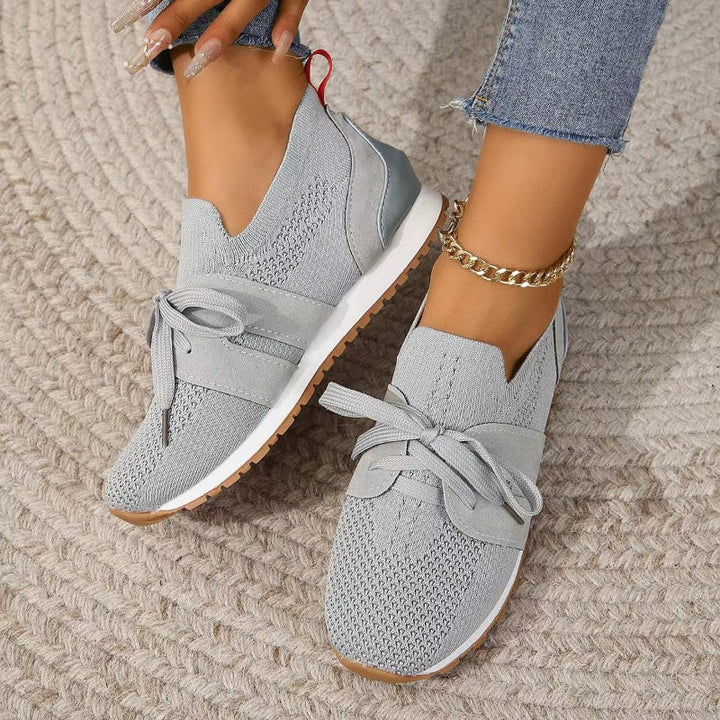 Lette mesh sneakers til kvinder, ortopædiske, åndbare, grå, ideelle til komfort og stil i hverdagen
