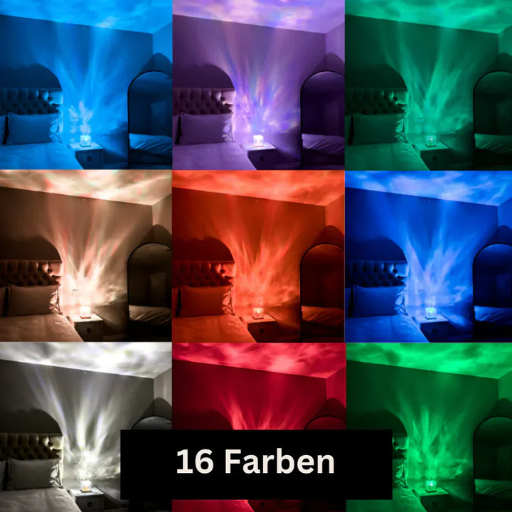 Lysende bordlampe i kubikform med 16 farver, Aurora-stemning og USB-kontrol, ideel til rumudsmykning.