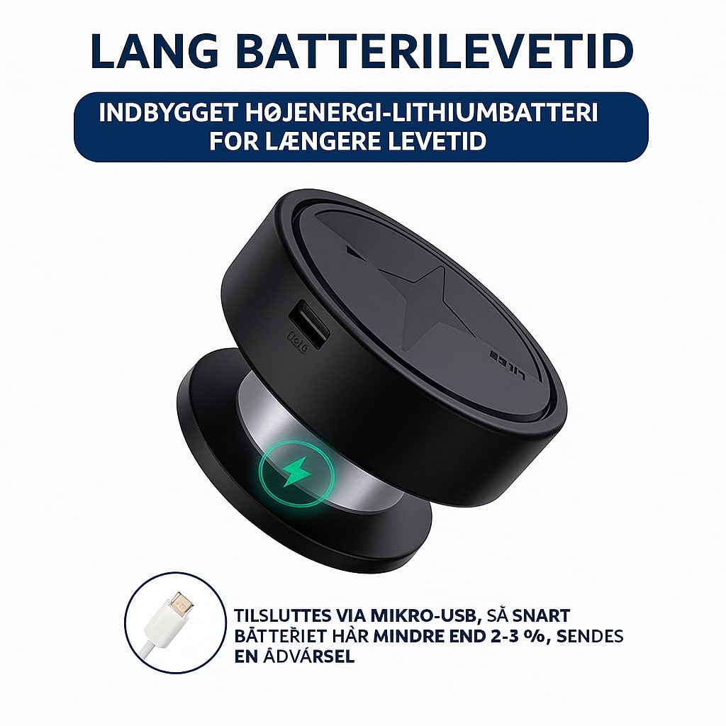 Mini GPS-tracker, der forbedrer køretøjssikkerheden gennem konstant live overvågning.