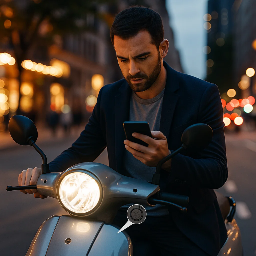 Kompakt magnetisk GPS-tracker til bil, perfekt til tyverisikring og præcis sporing.