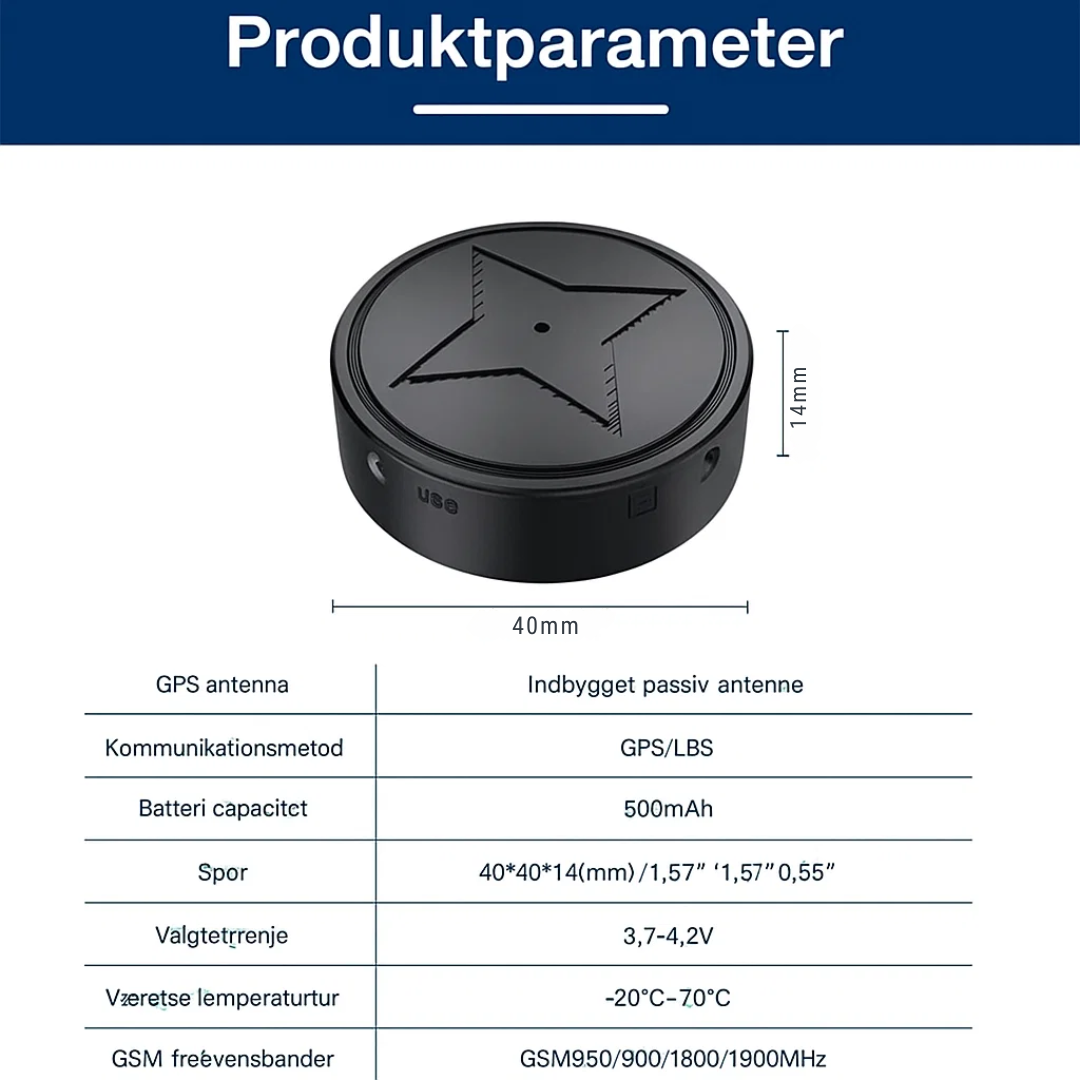 Mini GPS-tracker til professionel køretøjssporing og flådeovervågning.