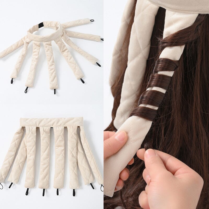 LockenLeicht™️: skånsom styling uden varme, let og bærbar, ideel for skånsomme krøller i beige, vinrød, sort