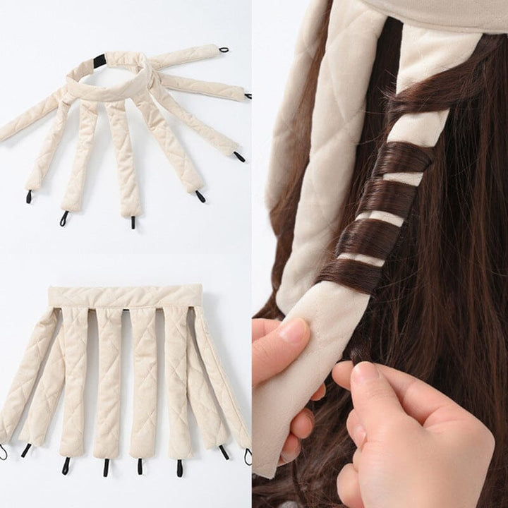 LockenLeicht™️: skånsom styling uden varme, let og bærbar, ideel for skånsomme krøller i beige, vinrød, sort