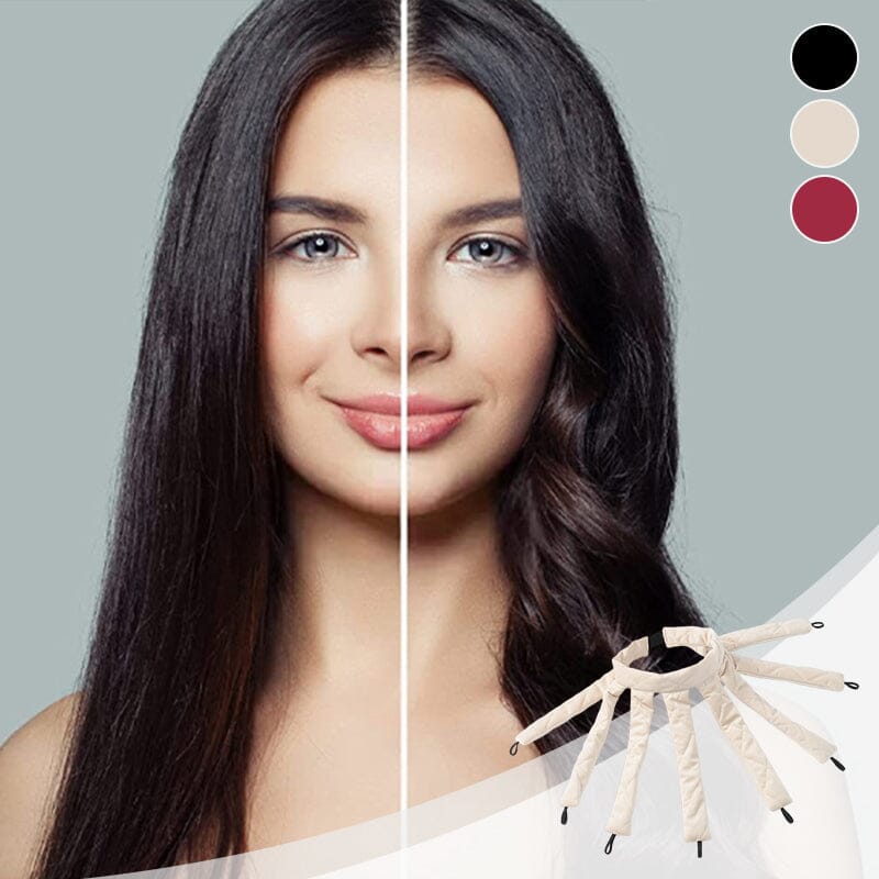 LockenLeicht™️: skånsom styling uden varme, let og bærbar, ideel for skånsomme krøller i beige, vinrød, sort