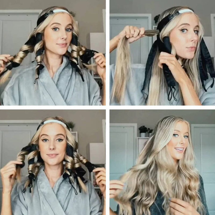 LockenLeicht™️: skånsom styling uden varme, let og bærbar, ideel for skånsomme krøller i beige, vinrød, sort