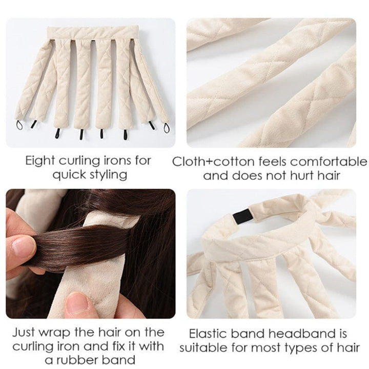 LockenLeicht™️: skånsom styling uden varme, let og bærbar, ideel for skånsomme krøller i beige, vinrød, sort