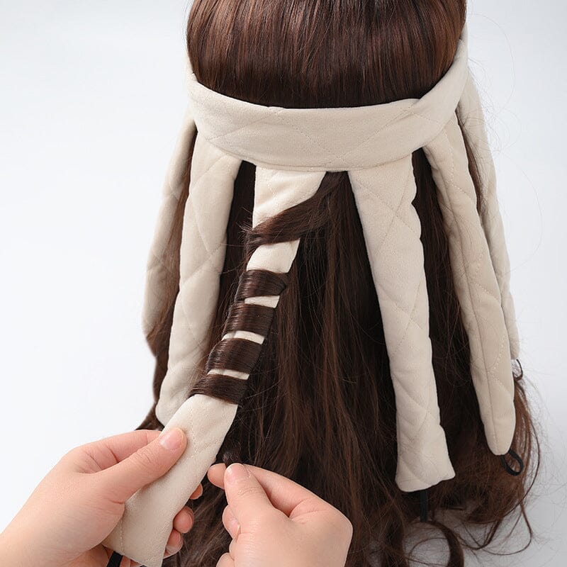 LockenLeicht™️: skånsom styling uden varme, let og bærbar, ideel for skånsomme krøller i beige, vinrød, sort