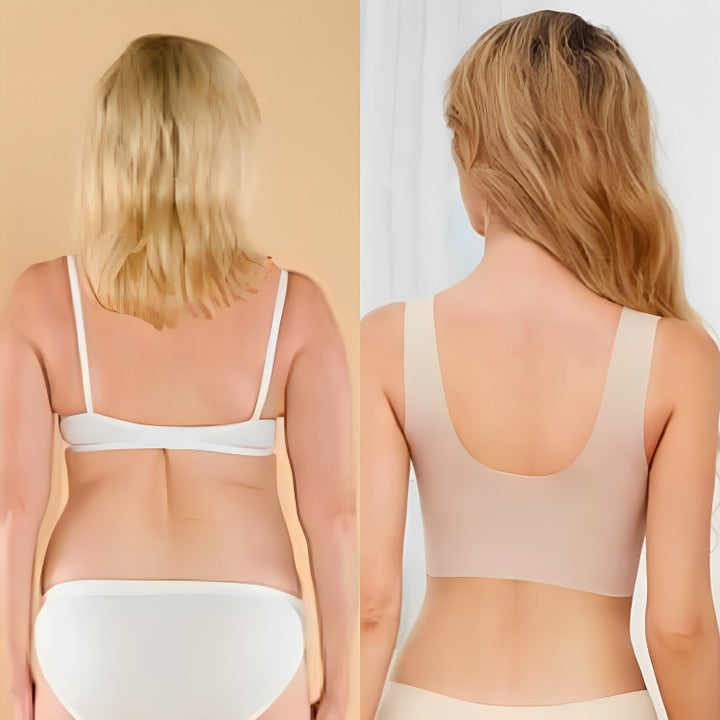 LoveYourShape sømløs BH med rygstøtte, forbedrer holdning og komfort. Perfekt til større størrelser.