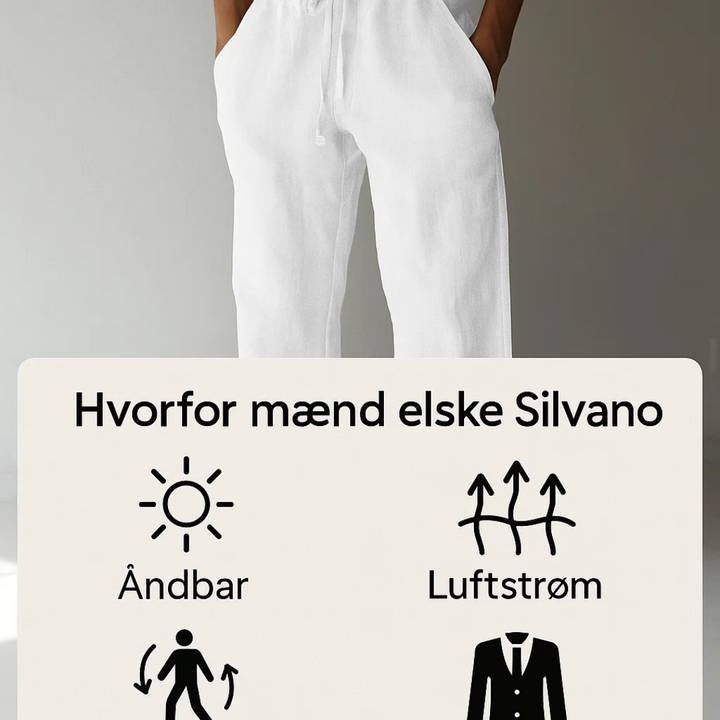 Moderigtige sommerbukser for mænd. Luftige, komfortable og stilfulde til enhver lejlighed.