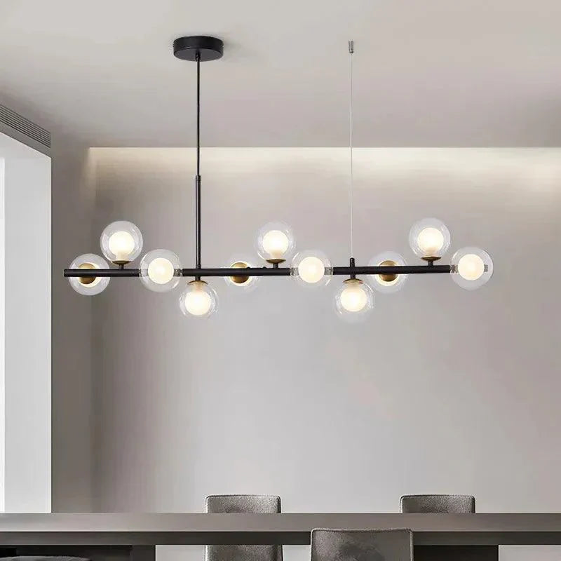 Moderne LumaSphere indendørs lampe. Elegant pendellampe i glas til spisebordet, en stilfuld lysekrone i hjemmet.