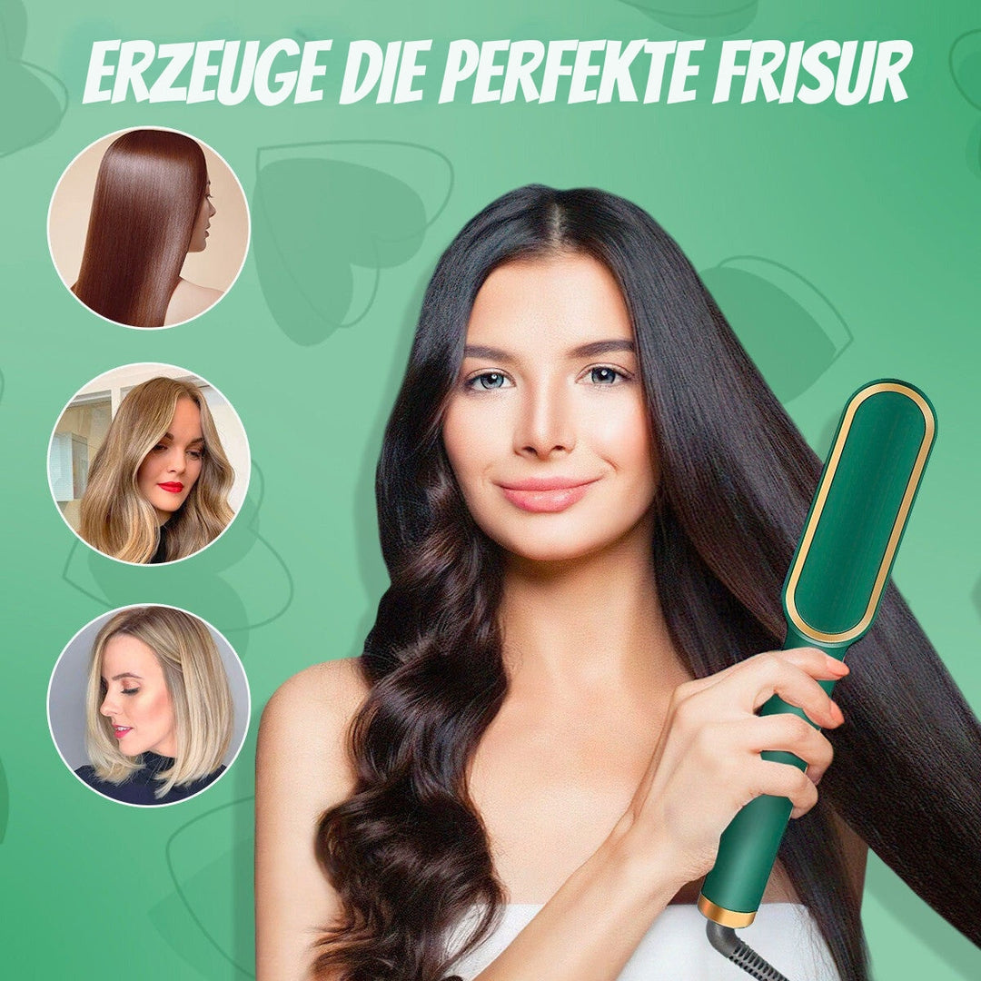 LustraLuxe glattende hårbehandling for silkeagtigt, krusfrit hår. Produktbillede.